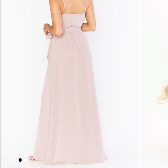 Show mr Your Mumu Liz Maxi Dress Soft Beige chiffon Size Extra Large NWT - Picture 2 of 9